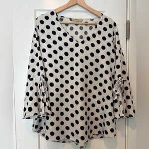 Timeson Black and White Polka Dot Blouse